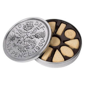 Sixpence Tin With Shortbread Assorted 450g